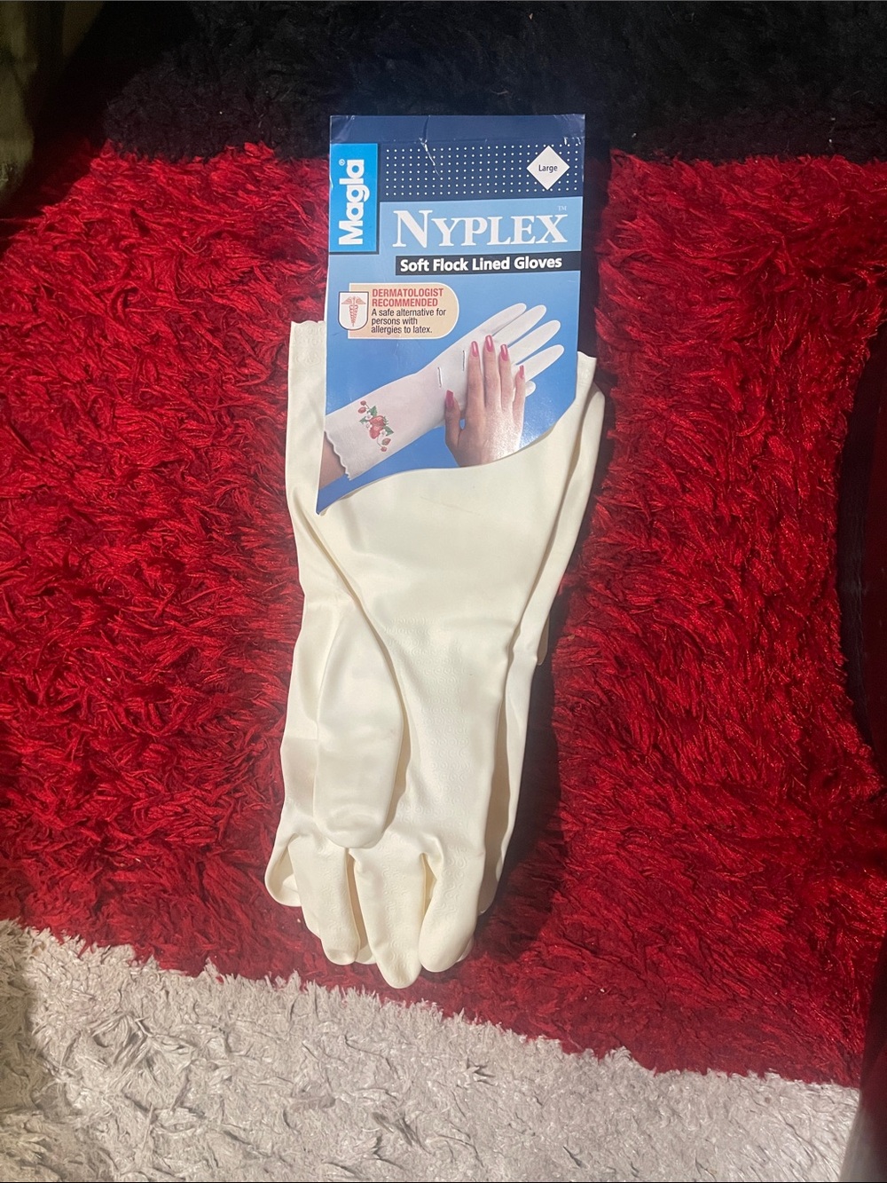 Nyplex Soft Flock Lined Gloves - Cream